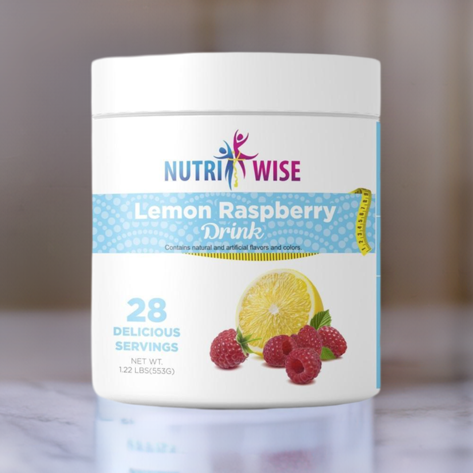 NutriWise Lemon Raspberry Drink Canister ((28 serv.)