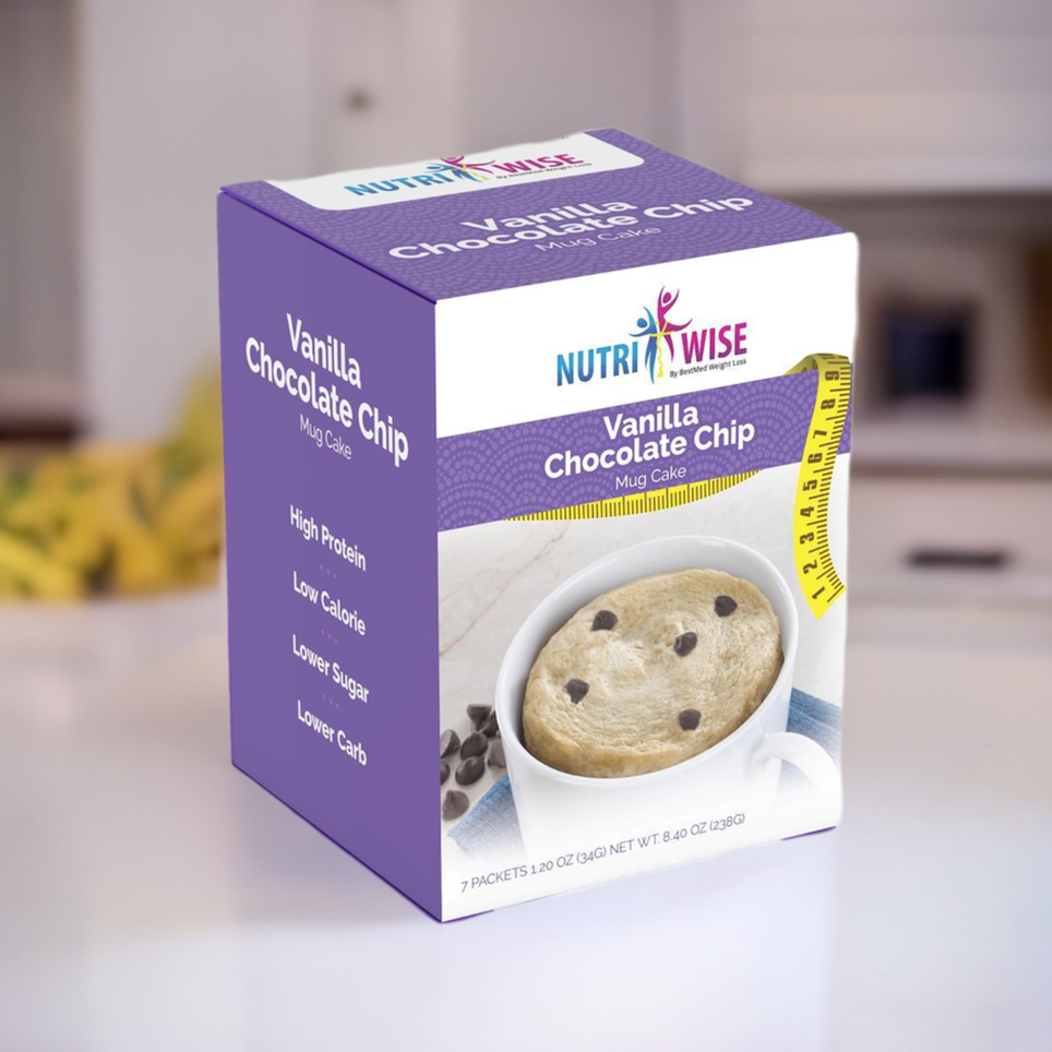 NutriWise Vanilla Chocolate Chip Mug Cake Mix (7/Box)