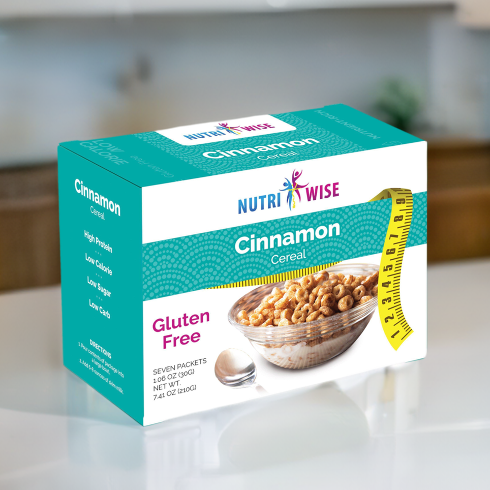 NutriWise Cinnamon Low Carb Protein Cereal (7/Box)