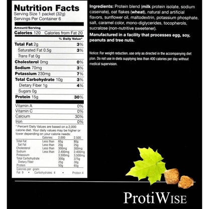 ProtiWise - Maple Brown Sugar Oatmeal (7/Box) - Doctors Weight Loss