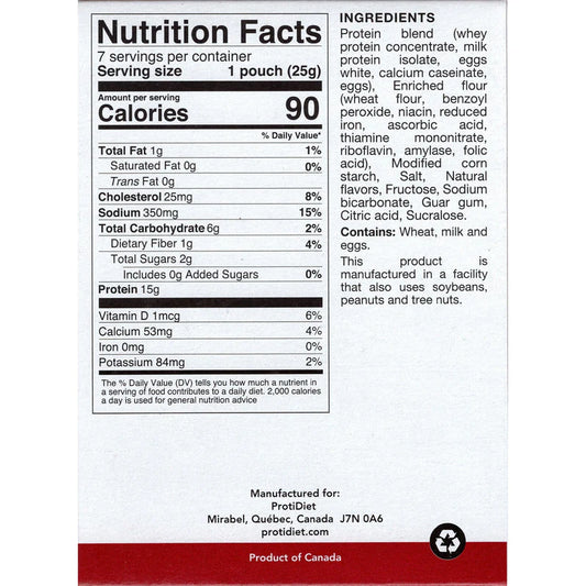 ProtiDIET  Natural Pancake, Weight Loss Breakfast Meal (7ct)