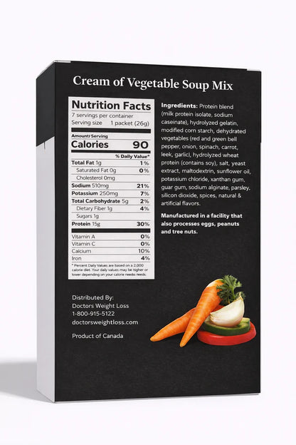 ProtiWise Cream of Vegetable Soup | High-Protein Vegetable Soup (7ct)