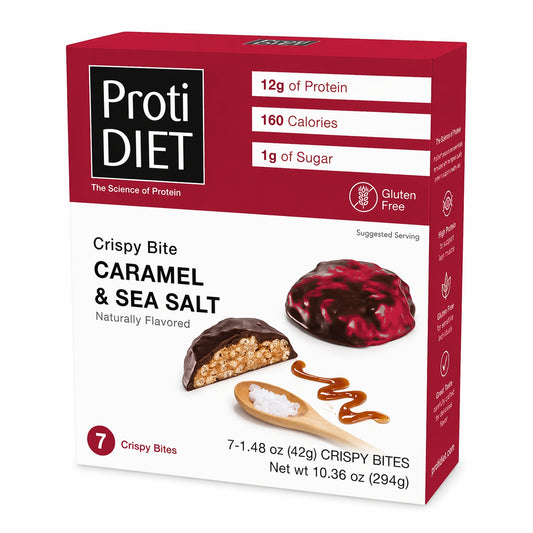 ProtiDIET Caramel & Sea Salt Crispy Bites | High-Protein (7ct)