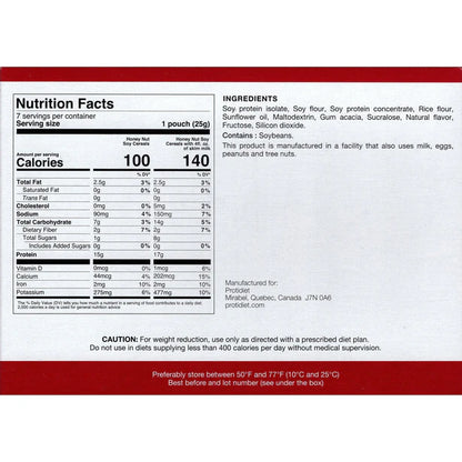 ProtiDIET Honey Nut Soy Cereal | Weight Loss Cereal (7ct)
