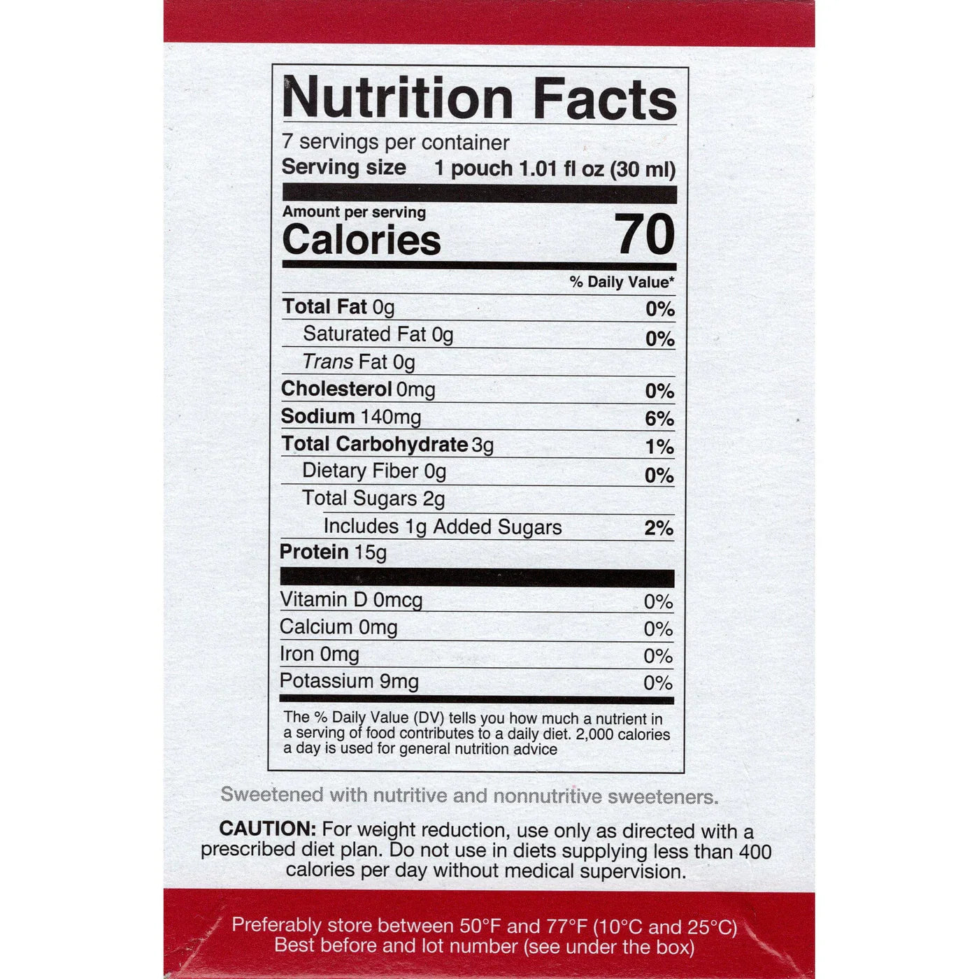 ProtiDIET Cool Raspberry Liquid Concentrate Drink (7ct)