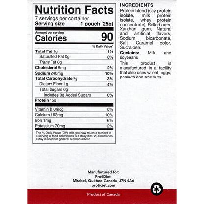 ProtiDIET Maple Brown Sugar Instant Oatmeal Mix | High-Protein Breakfast (7ct)