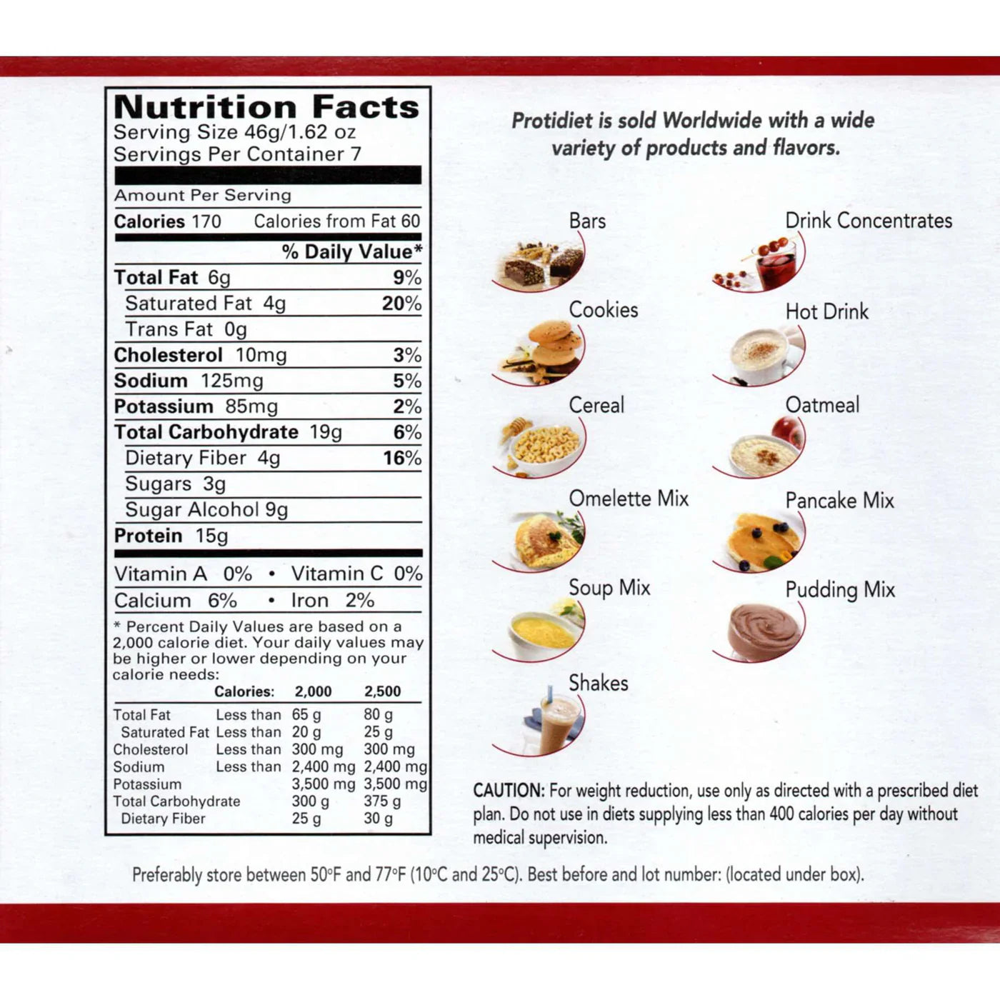 ProtiDIET Caramel Layer & Peanut Delight Bar (7ct)