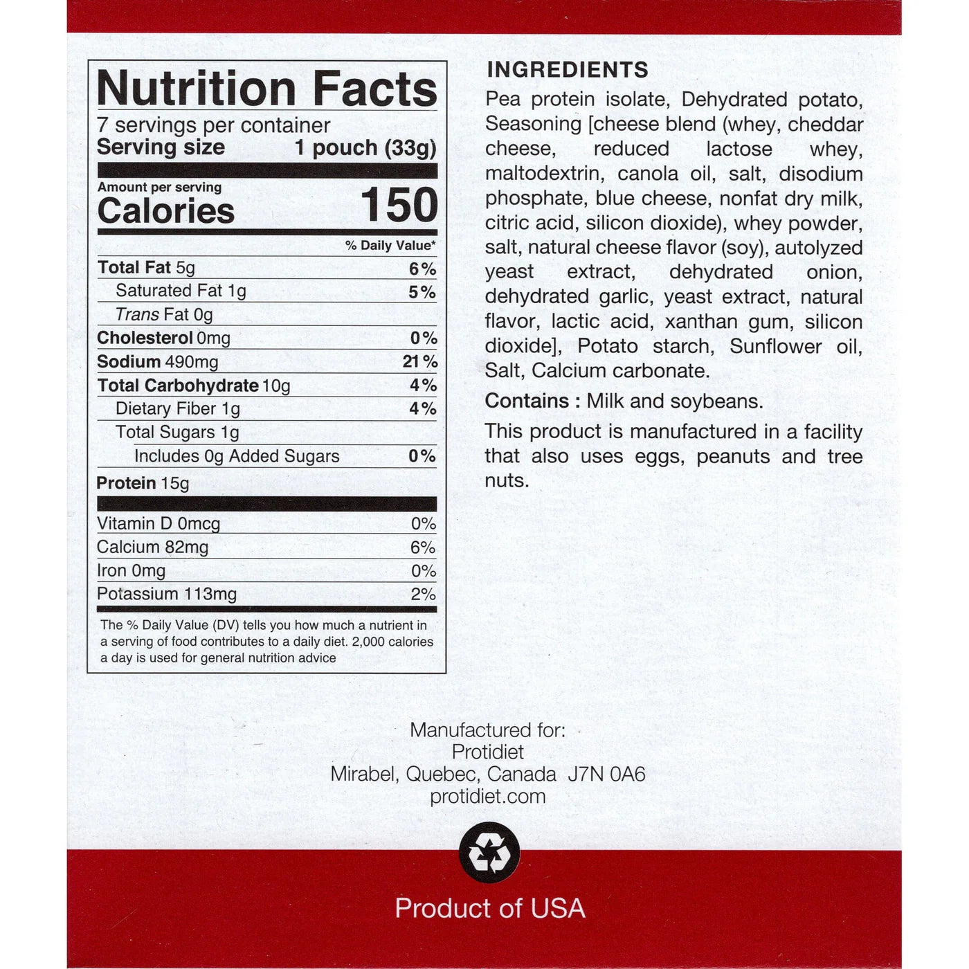 ProtiDIET White Cheddar Crisps | Low-Sugar , High Protein (7ct)