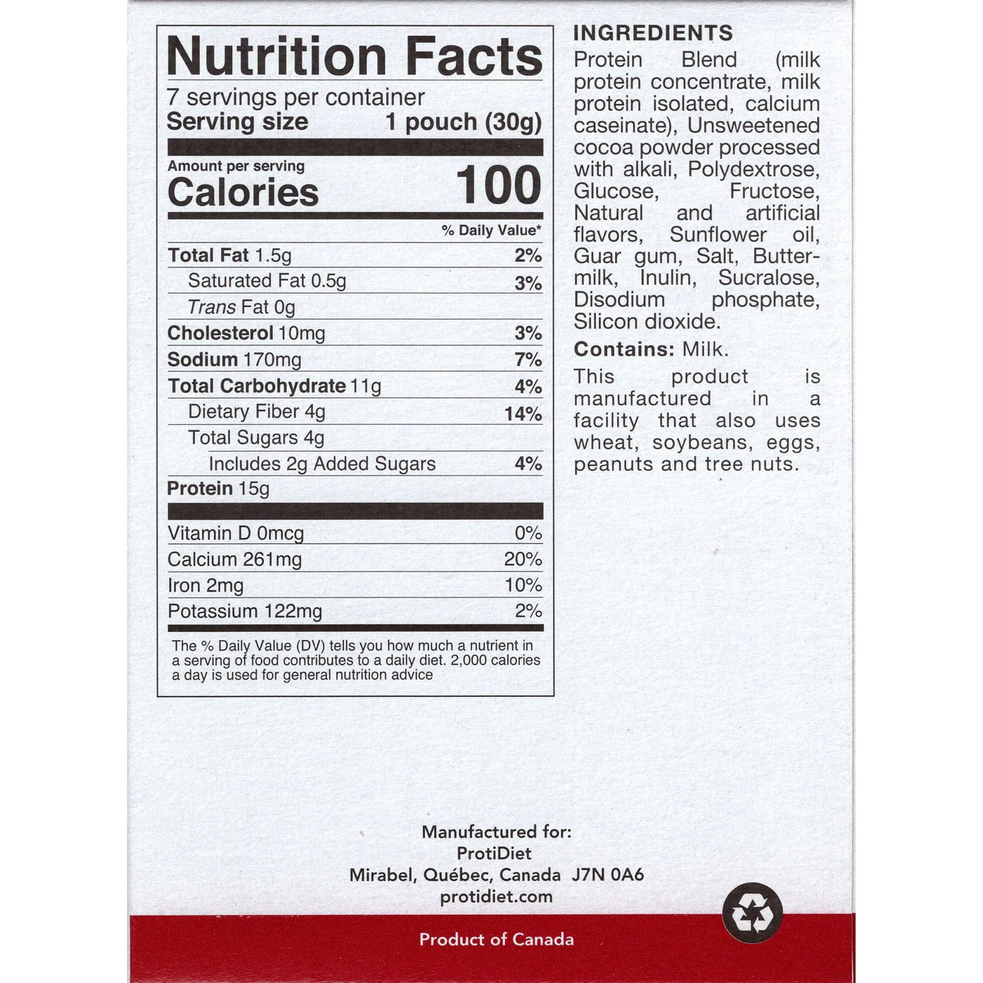 ProtiDIET High-Protein Chocolate Shake (7ct)