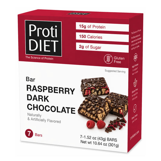ProtiDIET Raspberry Dark Chocolate Protein Square (7ct)