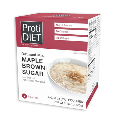 ProtiDIET Maple Brown Sugar Instant Oatmeal Mix | High-Protein Breakfast (7ct)