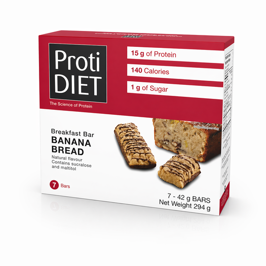 ProtiDIET Banana Bread Breakfast Protein Bar (7ct)