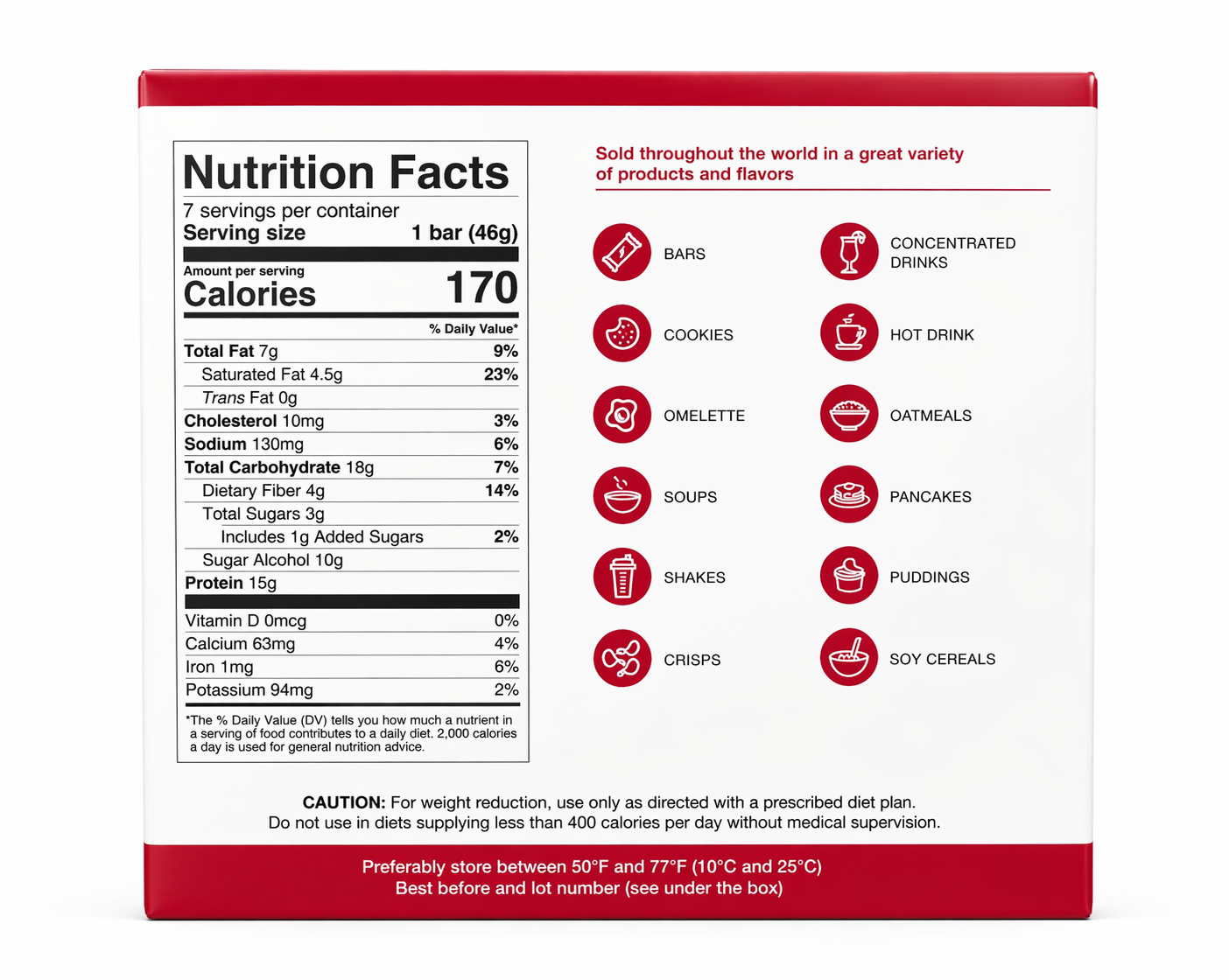 ProtiDIET Caramel Layer & Peanut Delight Protein Bar (7ct)