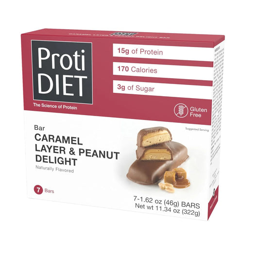 ProtiDIET Caramel Layer & Peanut Delight Bar (7ct)