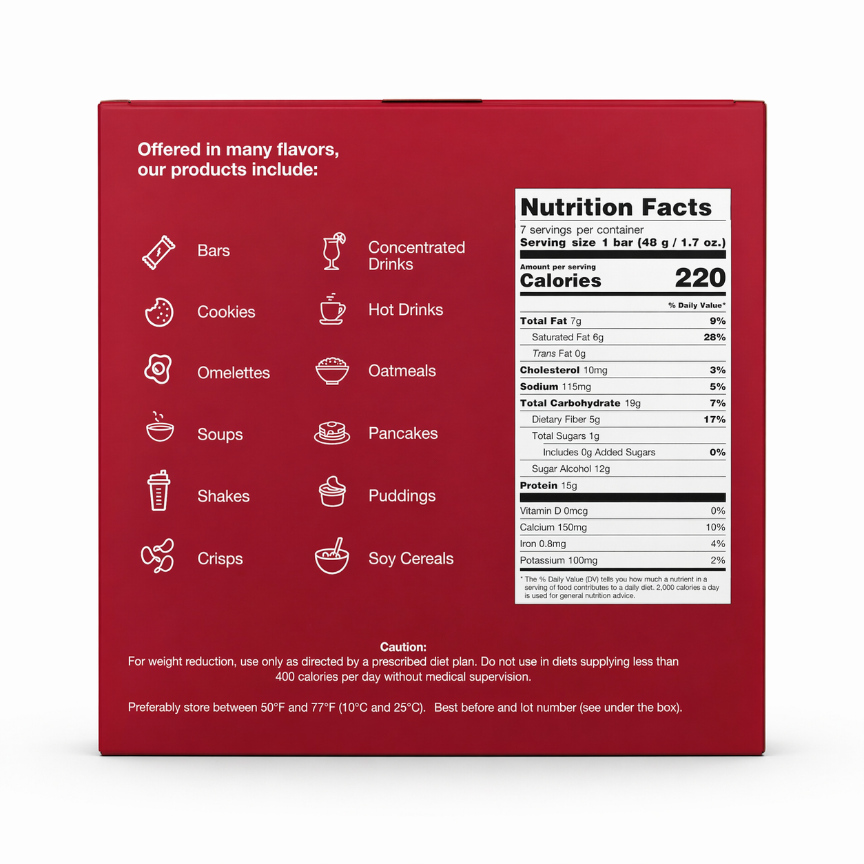 ProtiDIET Cookies & Cream Protein Bar (7ct)