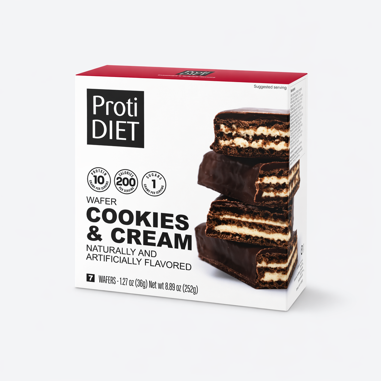 ProtiDIET  High-Protein Cookies & Cream Wafer Bar (7ct)