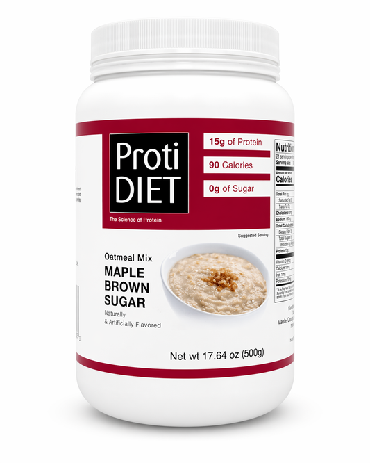 ProtiDIET Maple Brown Sugar Oatmeal | High-Protein Oatmeal (20 Serv)