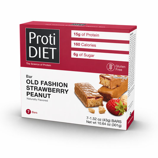 ProtiDIET Old Fashion Strawberry Peanut Protein Bar (7ct)