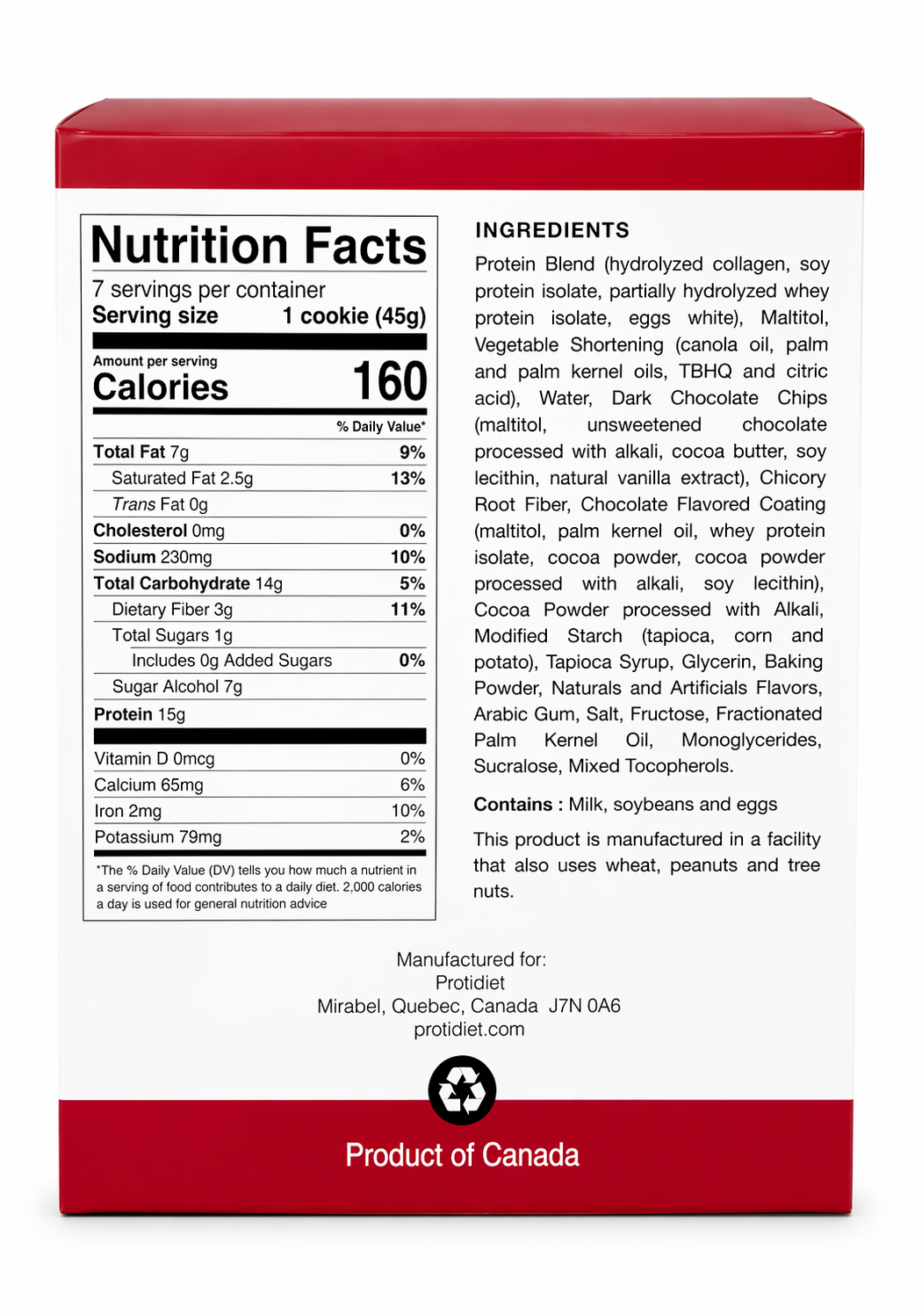 ProtiDIET Triple Chocolate Cookies (7ct)