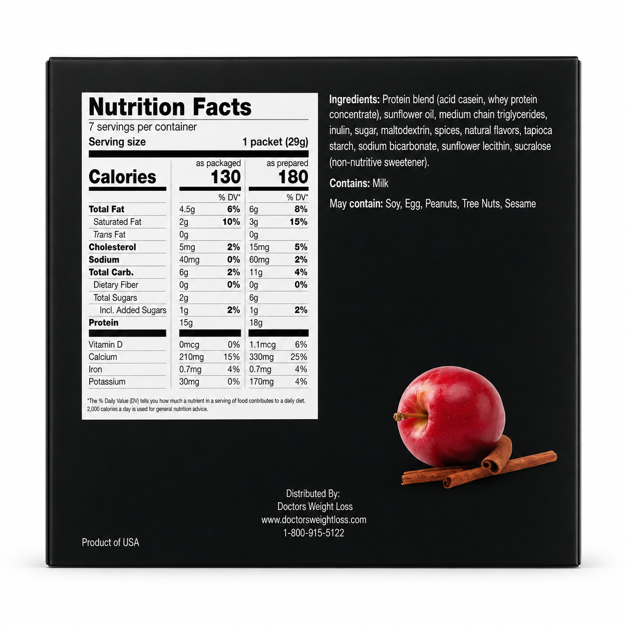ProtiWise Apple Cinnamon Hoops Breakfast Cereal (7ct)