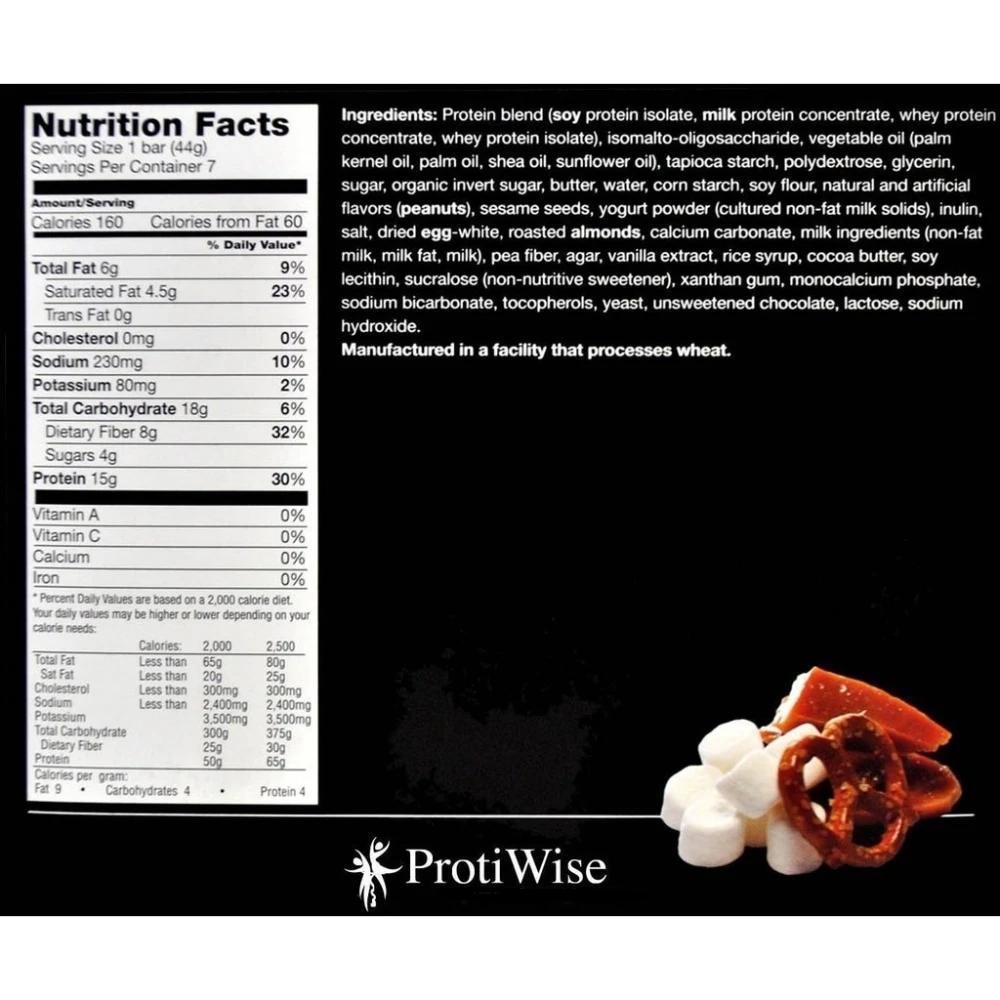 ProtiWise - Salted Toffee Pretzel Bars (7/Box) - Doctors Weight Loss