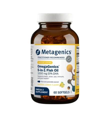 OmegaGenics® 5-in-1 Fish Oil, 1000mg EPA-DHA, Lemon Flavor Softgels