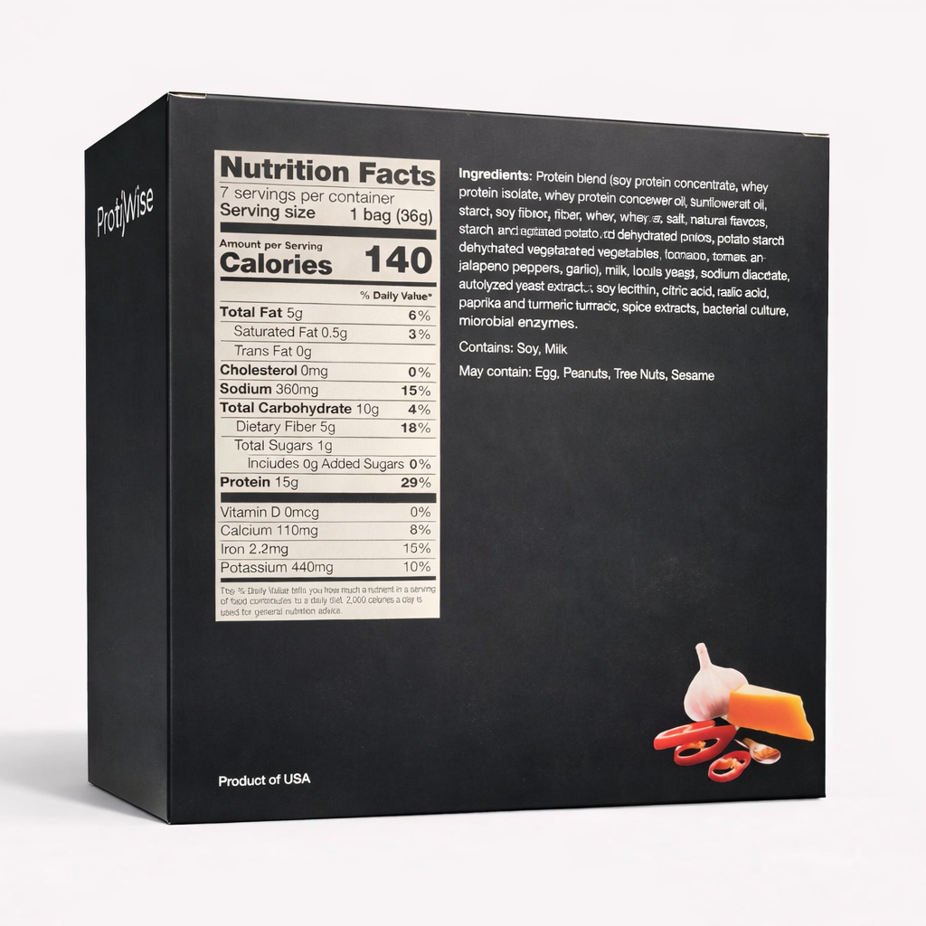 ProtiWise Spicy Nacho Cheese Protein Chips | GLP-1 Friendly (7ct)