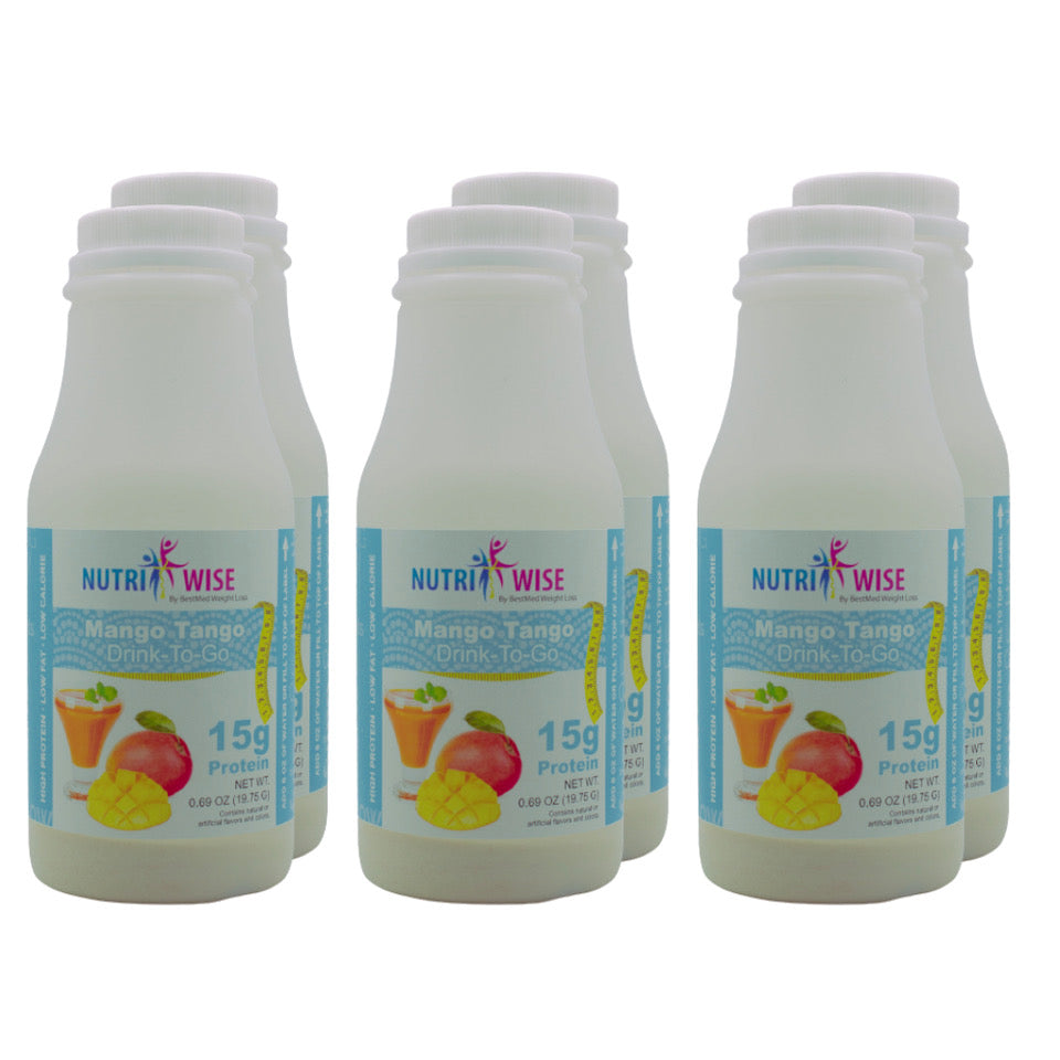 NutriWise - Peach Mango Fruit Drink (6-Pack Bottles) - NutriWise