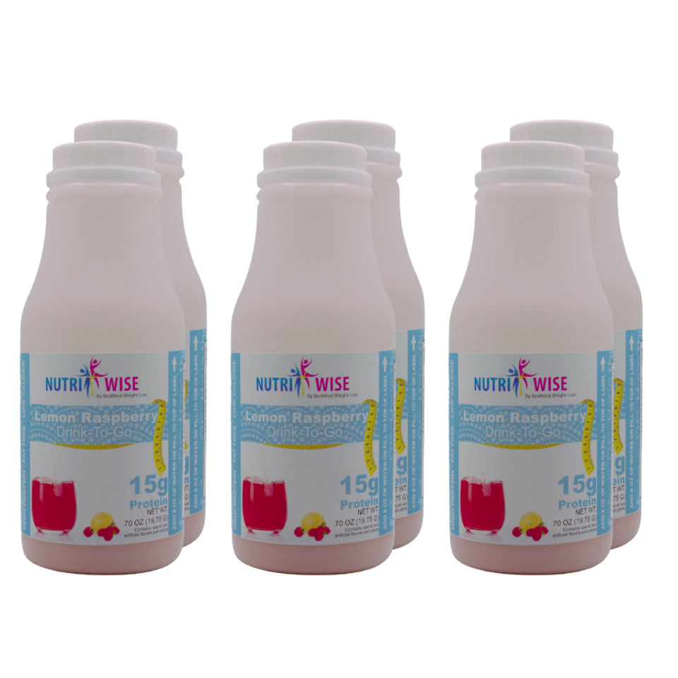 NutriWise - Lemon Raspberry Fruit Drink (6-Pack Bottles) - NutriWise