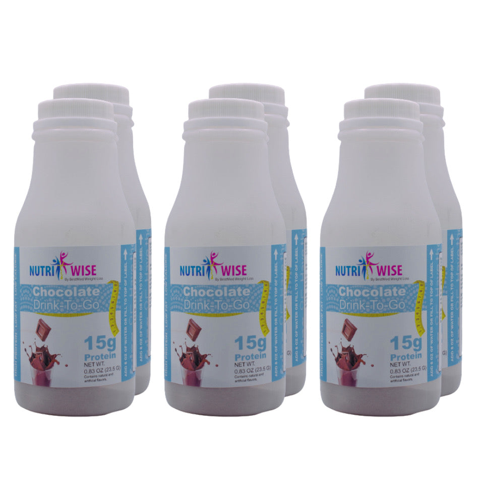 NutriWise - Chocolate Protein Drink (6-Pack Bottles) - NutriWise