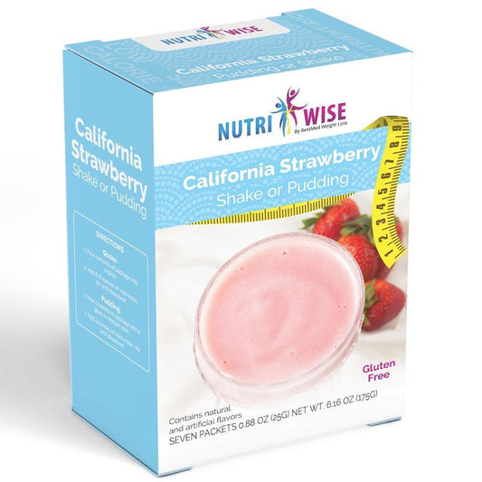 NutriWise - California Strawberry Shake or Pudding (7/Box) - NutriWise