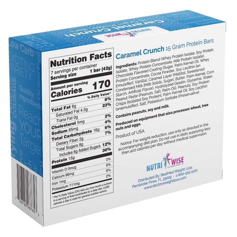 Caramel Crunch Protein Diet Bar HealthWise NutriWise