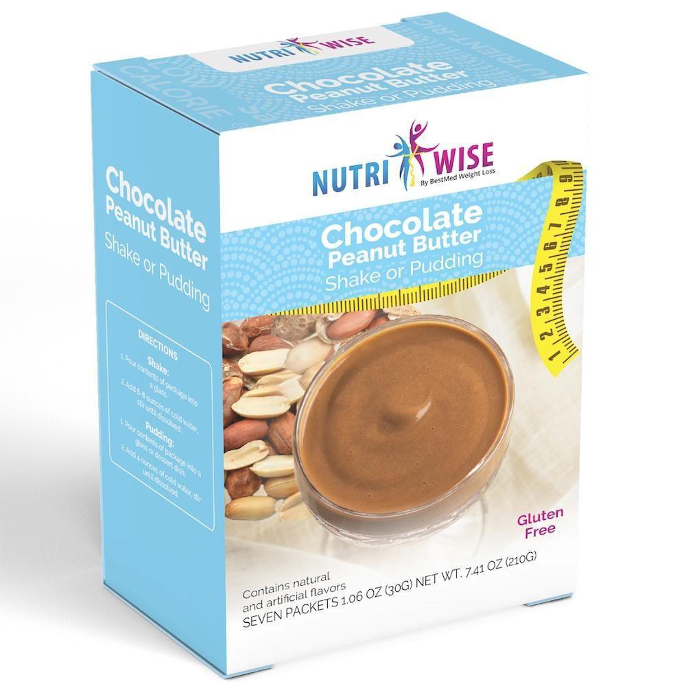 NutriWise - Chocolate Peanut Butter Shake or Pudding (7/Box) - NutriWise