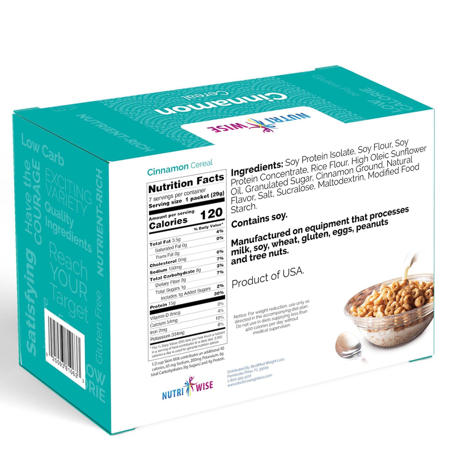 NutriWise - Cinnamon Cereal (7/Box) - NutriWise
