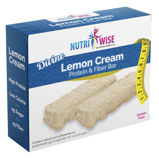 NutriWise - Divine Lemon Cream Bar (7/Box) - NutriWise