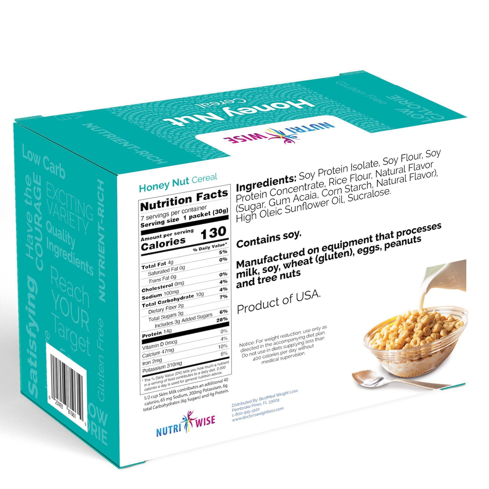 NutriWise - Honey Nut Cereal (7/Box) - NutriWise