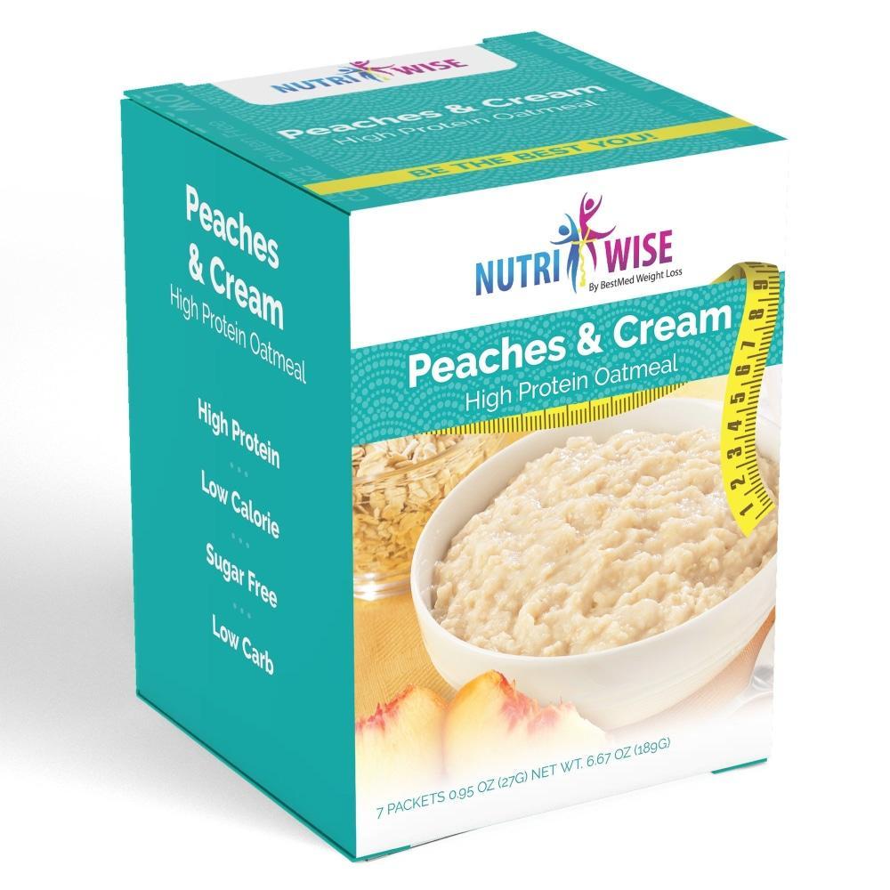 NutriWise - Peaches & Cream Oatmeal (7/Box) - NutriWise