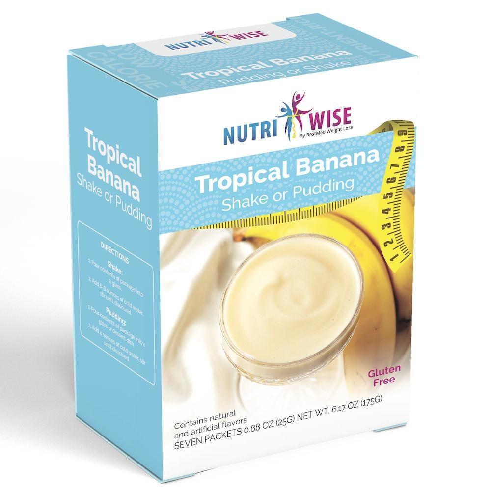 NutriWise - Tropical Banana Shake or Pudding (7/Box) - NutriWise