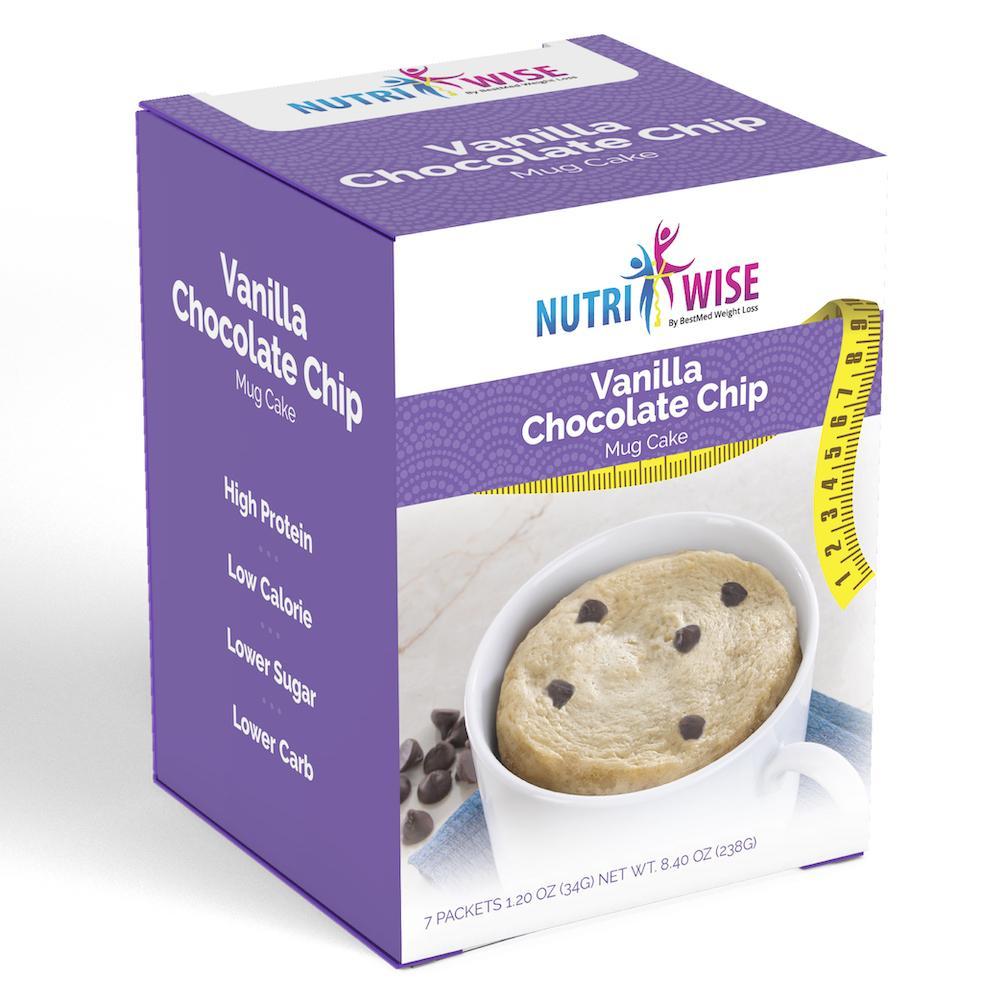 NutriWise - Vanilla Chocolate Chip Mug Cake Mix (7/Box) - NutriWise